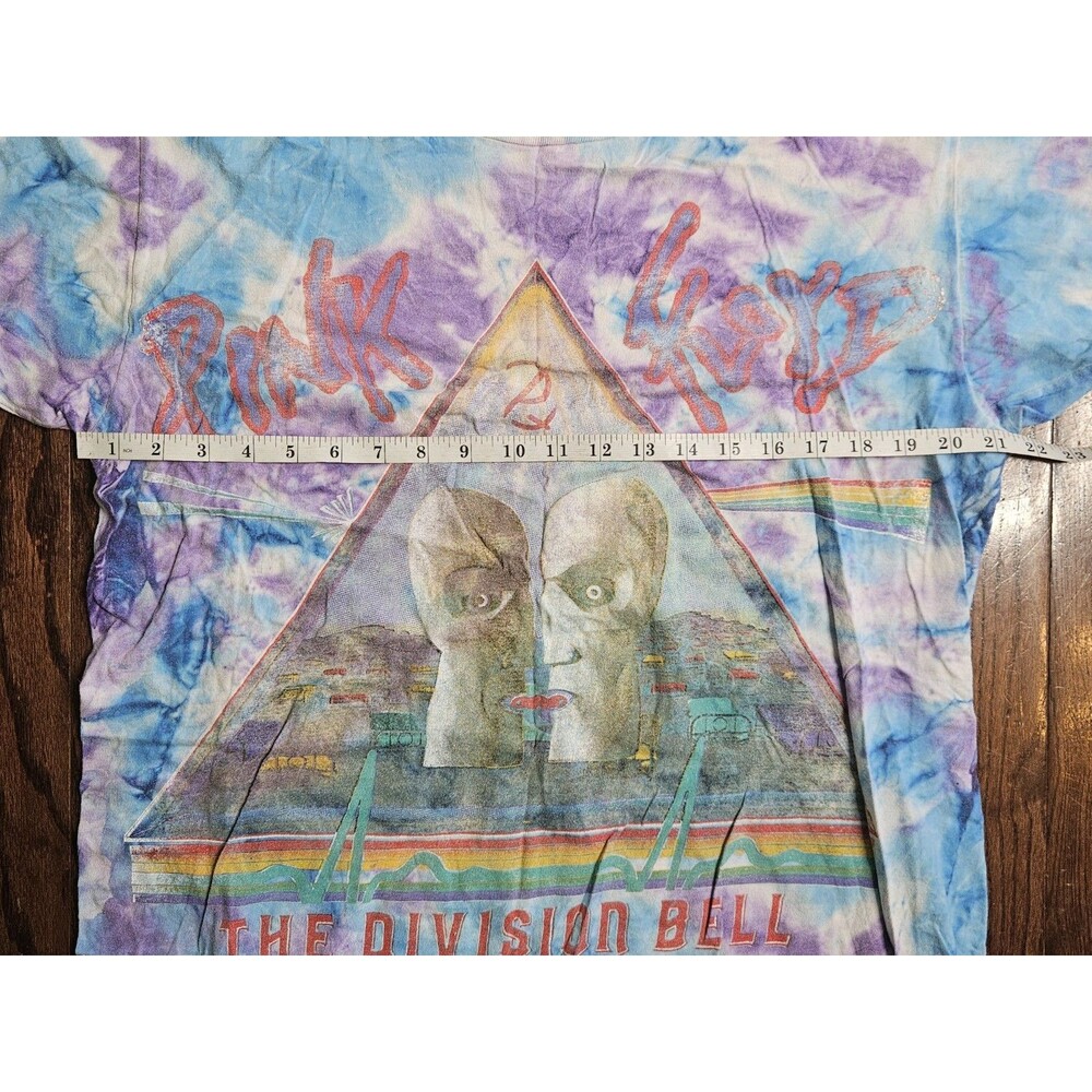 Vintage 1994 Pink Floyd The Division Bell Tour Tie Dye Band Tee Shirt Sz XL - Picture 9 of 14